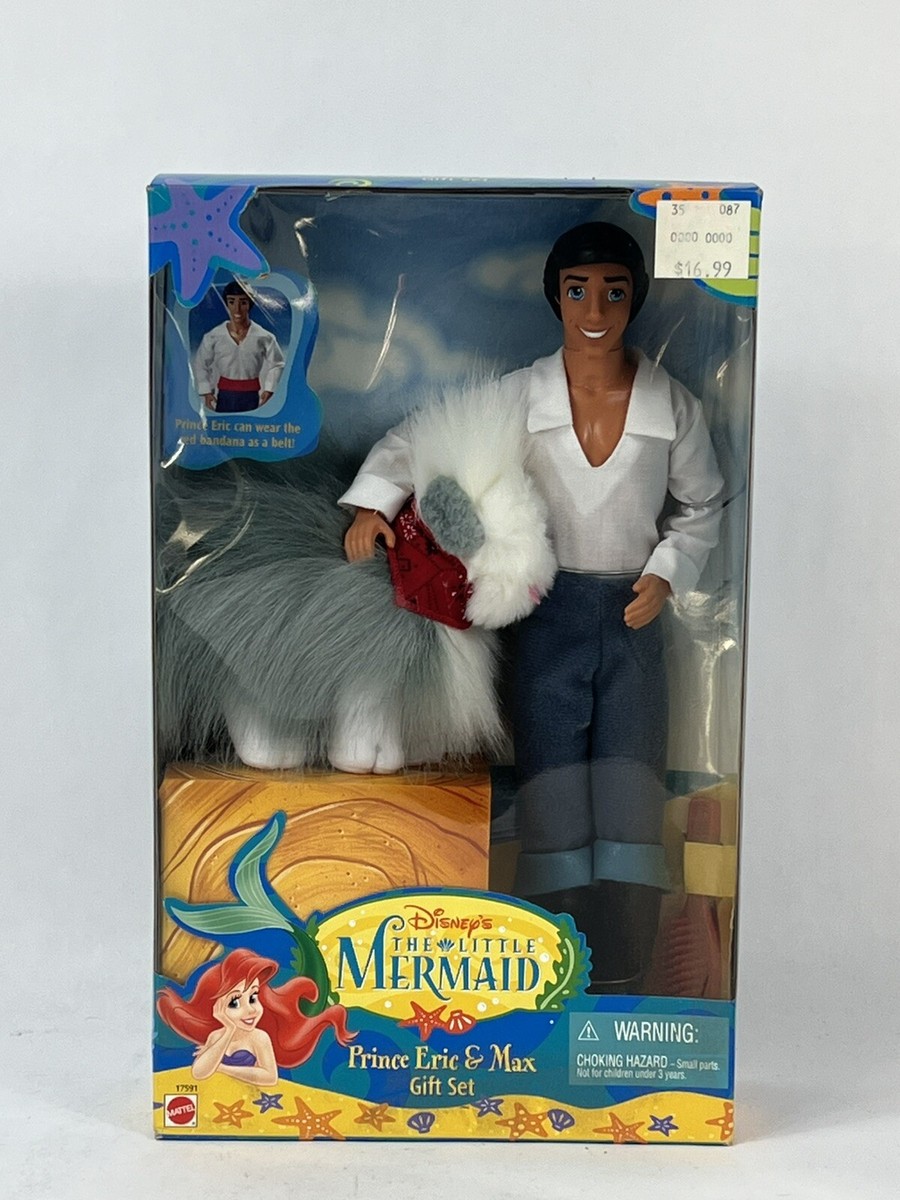 Disney's The Little Mermaid Prince Eric & Max Gift Set 1997 Mattel