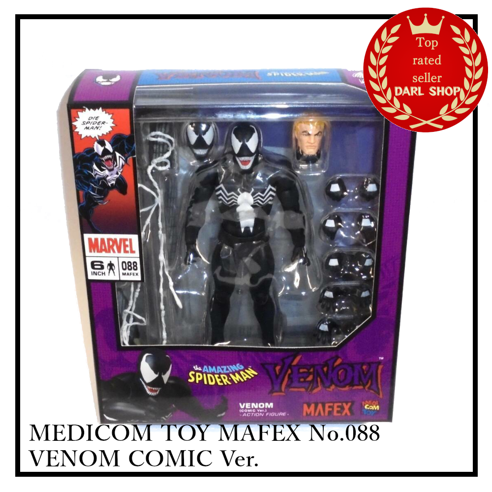 MEDICOM TOY MAFEX No.088 VENOM COMIC Ver. Figure Spider-Man CBP | eBay