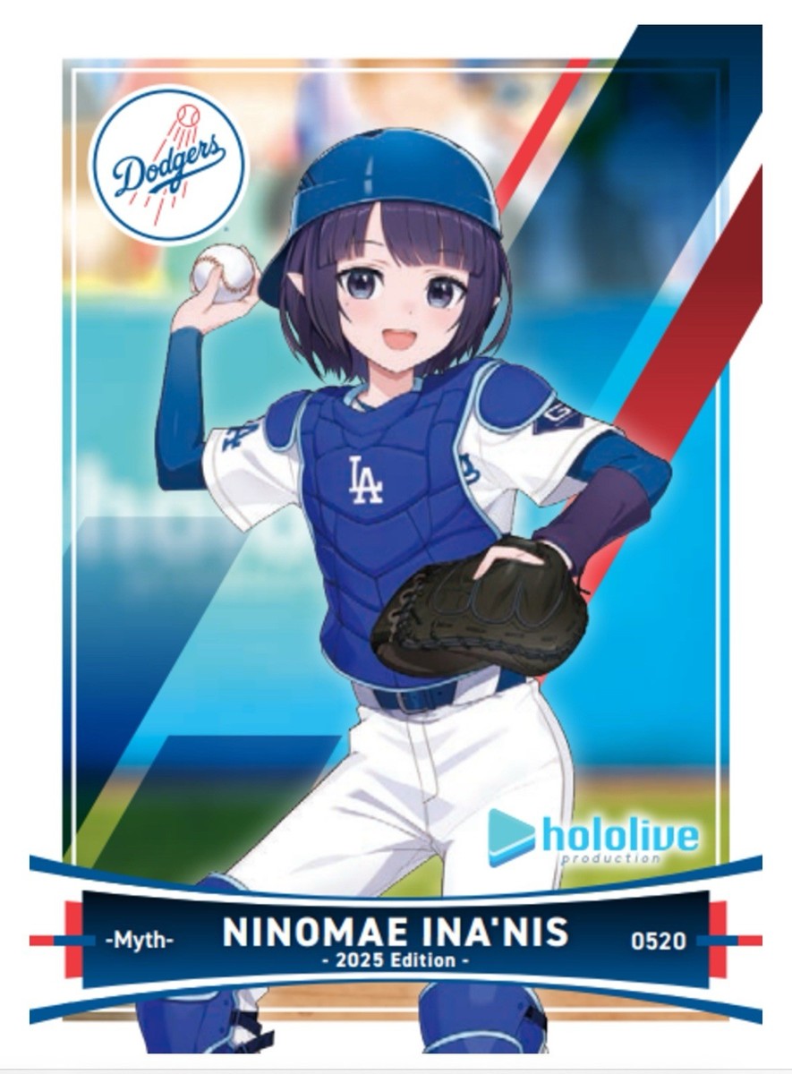 2025 Dodgers Hololive Promo Cards KOSEKI BIJOU IRyS NINOMAE INA