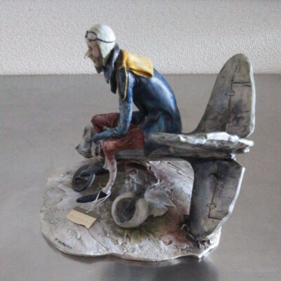Lo Scricciolo T.MORETTO's Works Pilot Figurine Made In Italy