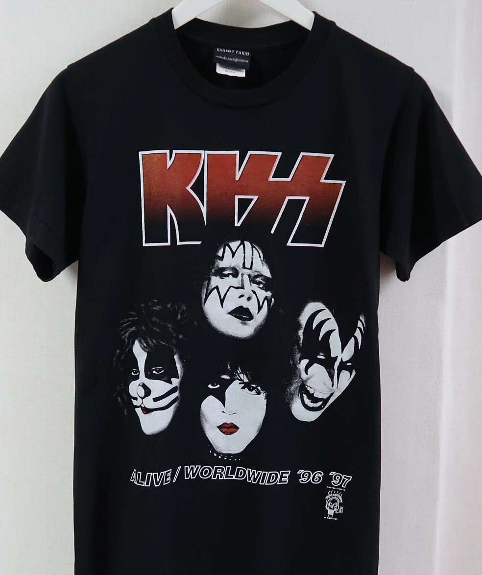 ミュージシャン KISS ALIVE WORLDWIDE TOUR TEE 1996-1997 Vintage 90s