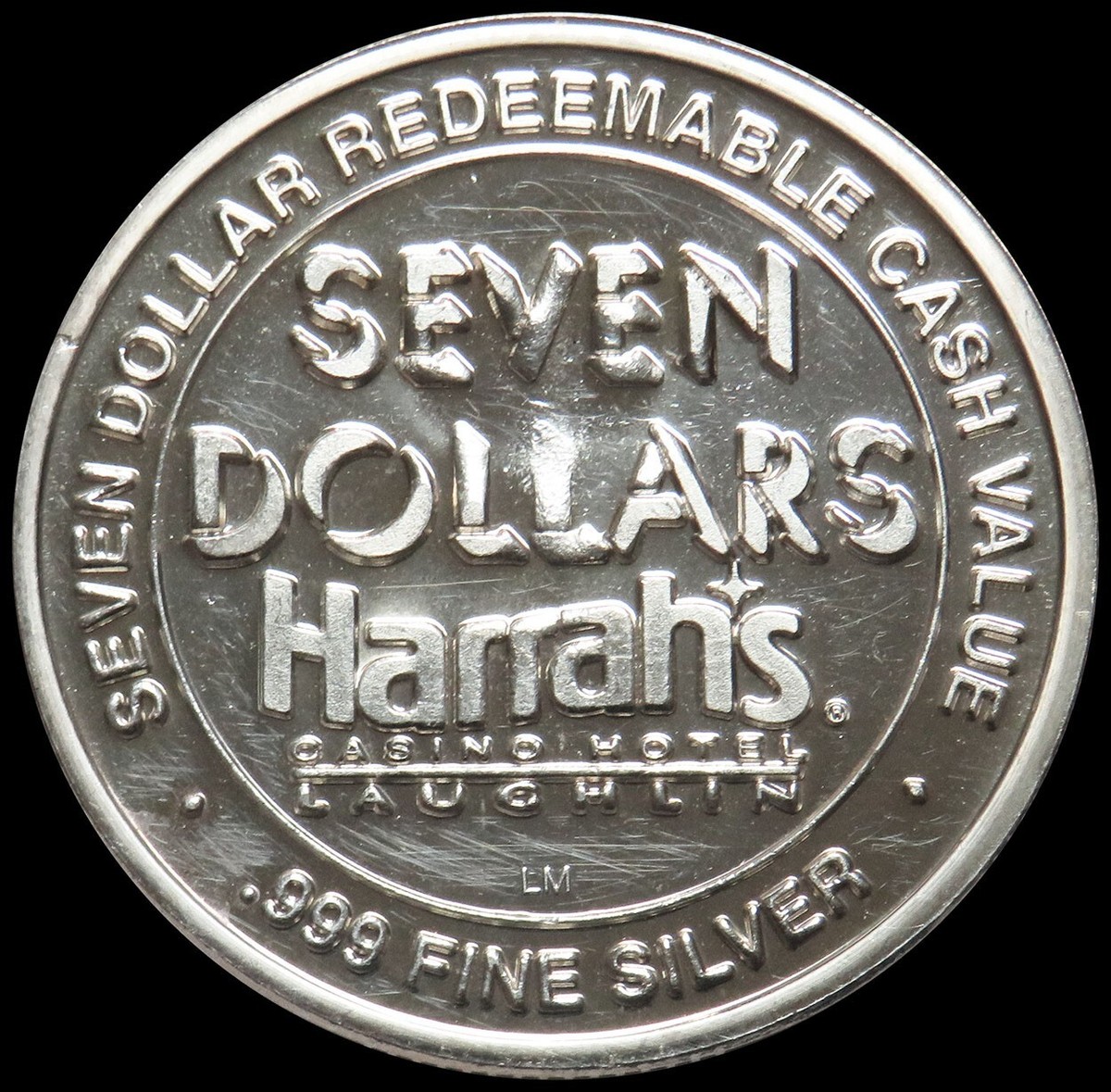 SILVER LAUGHLIN, NEVADA $7 HARRAH'S HOTEL & CASINO GAMING TOKEN | eBay