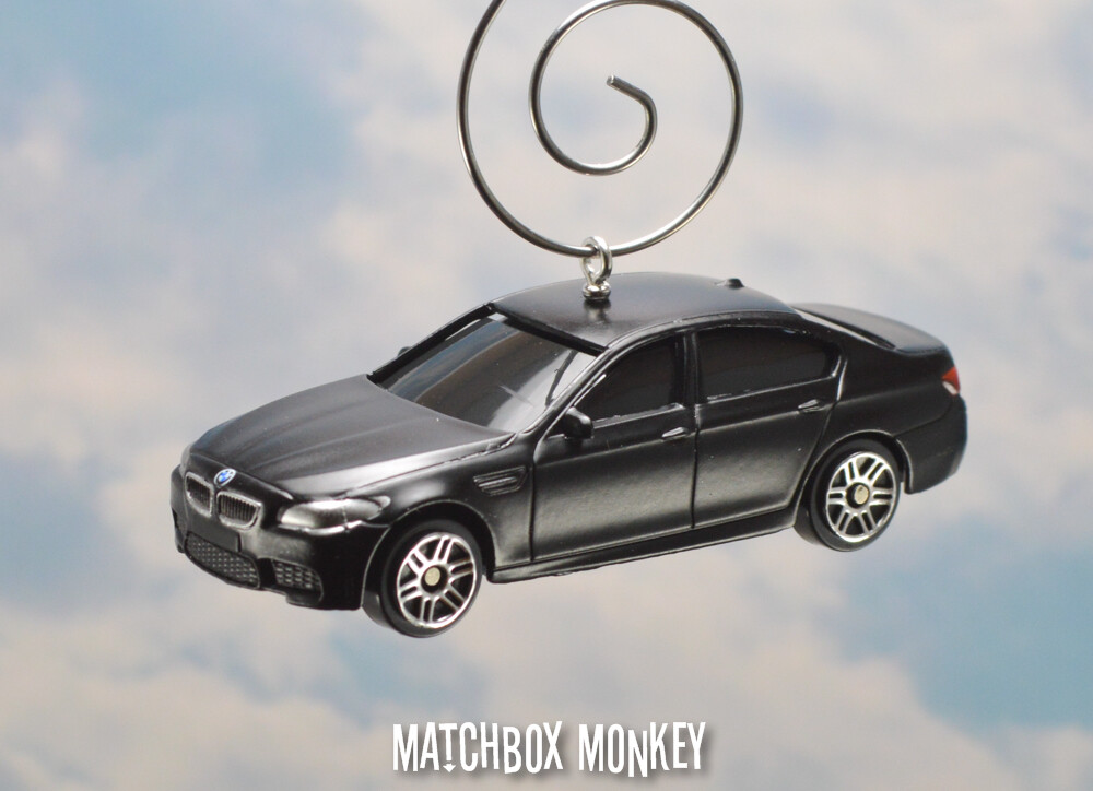 5 Series Executive Car BMW M5 Black Custom Christmas Ornament 1/64