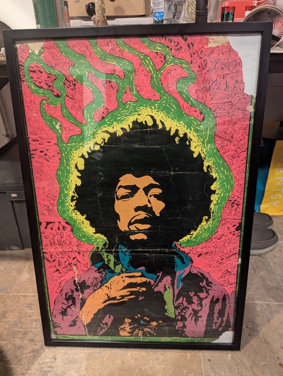 Original Jimi Hendrix The Experienced First Print Poster Black