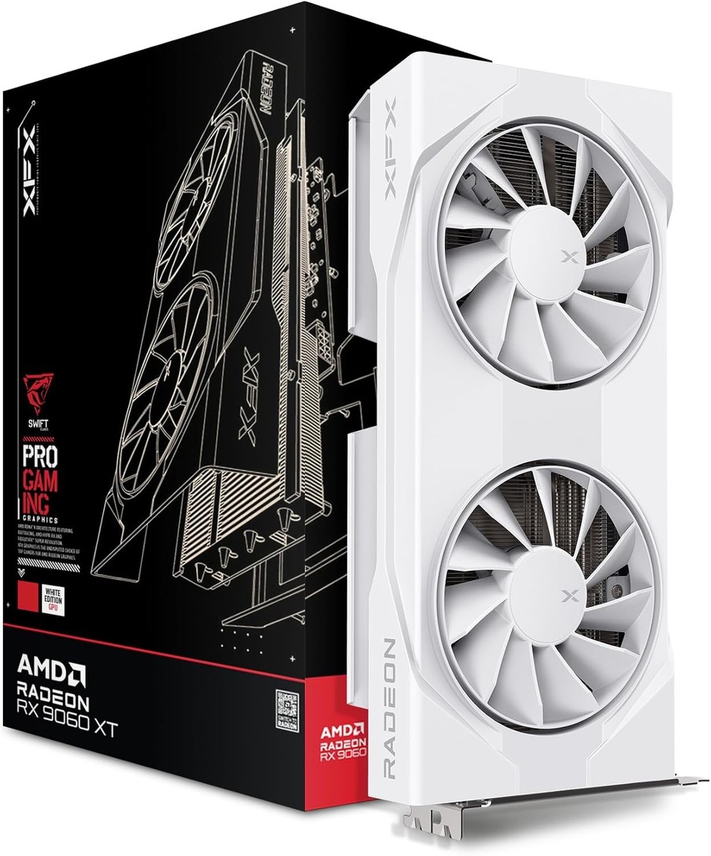 XFX Swift AMD Radeon RX 9060 XT OC White Game Edition w/ 8GB GDDR6