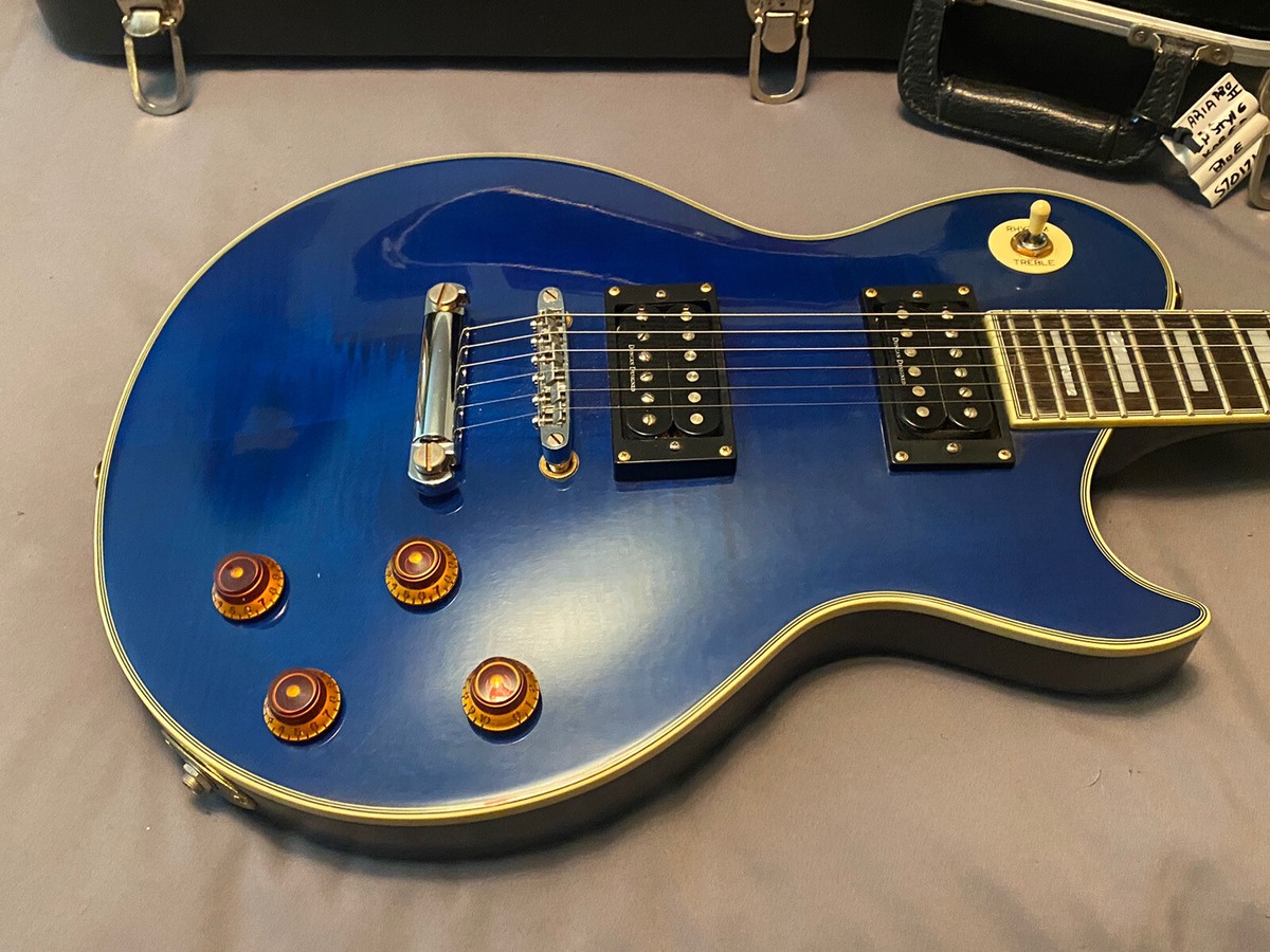 ARIA PRO II PE-DLX Electric Guitar Sapphire Blue W/Chainsaw Case