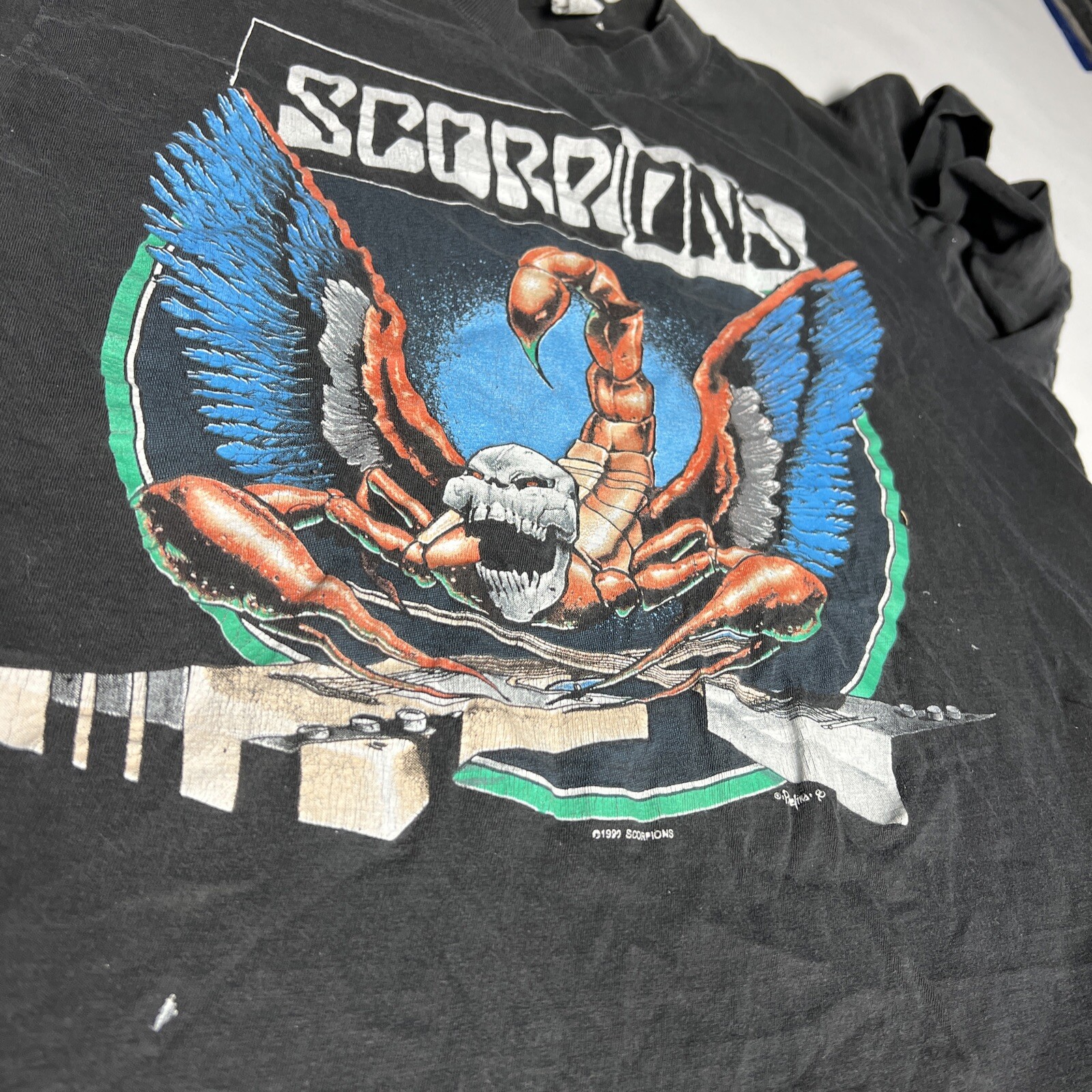 LG Scorpions Vintage T Shirt 1990 Crazy World Tour Co… - Gem