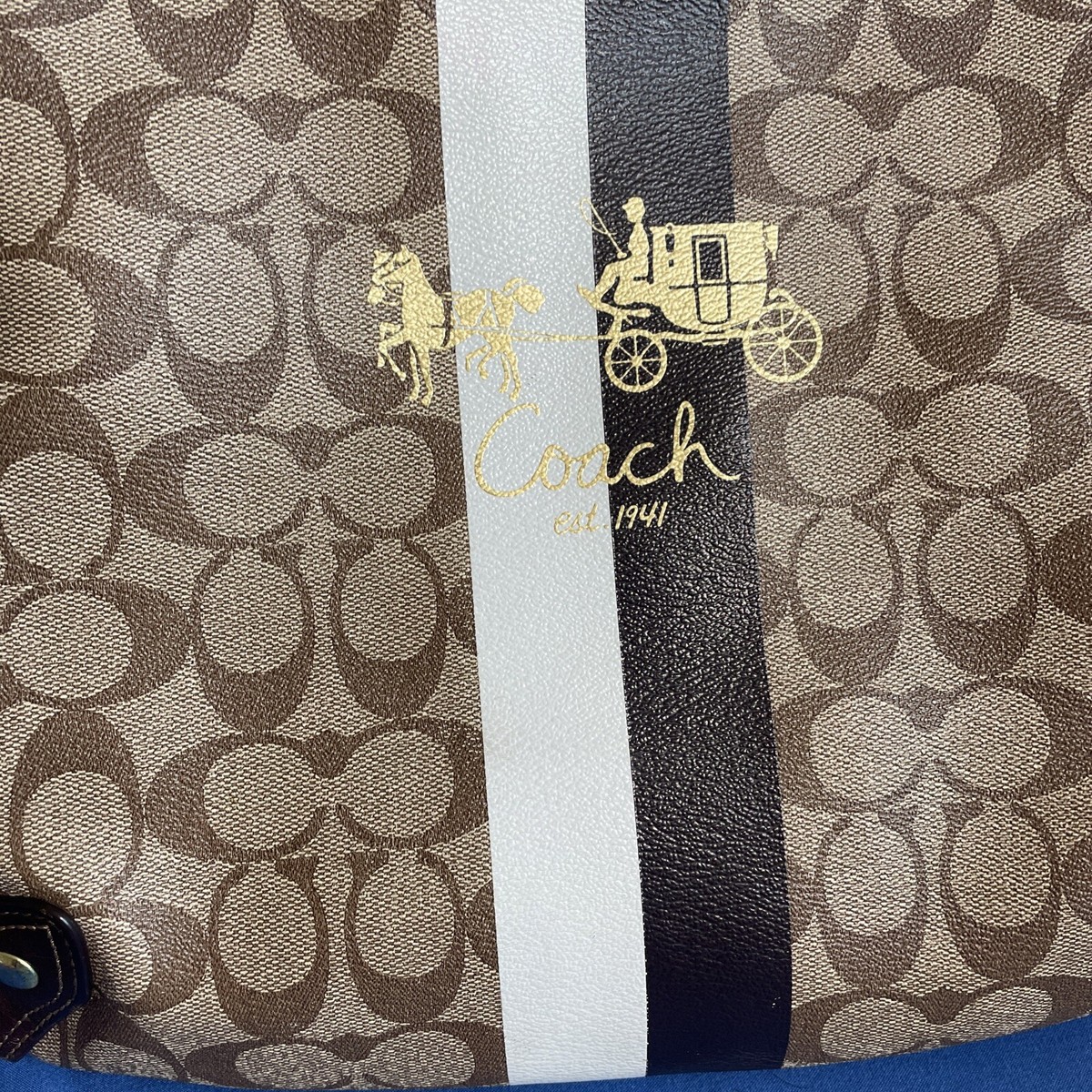 Coach No. K0868-13193 Heritage Striped Brown Hobo Shoulder Bag | eBay