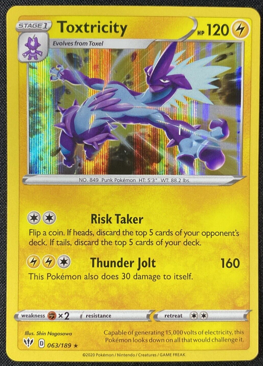 Toxtricity - 063/189 - Holo Rare - Darkness Ablaze - Pokemon - NM