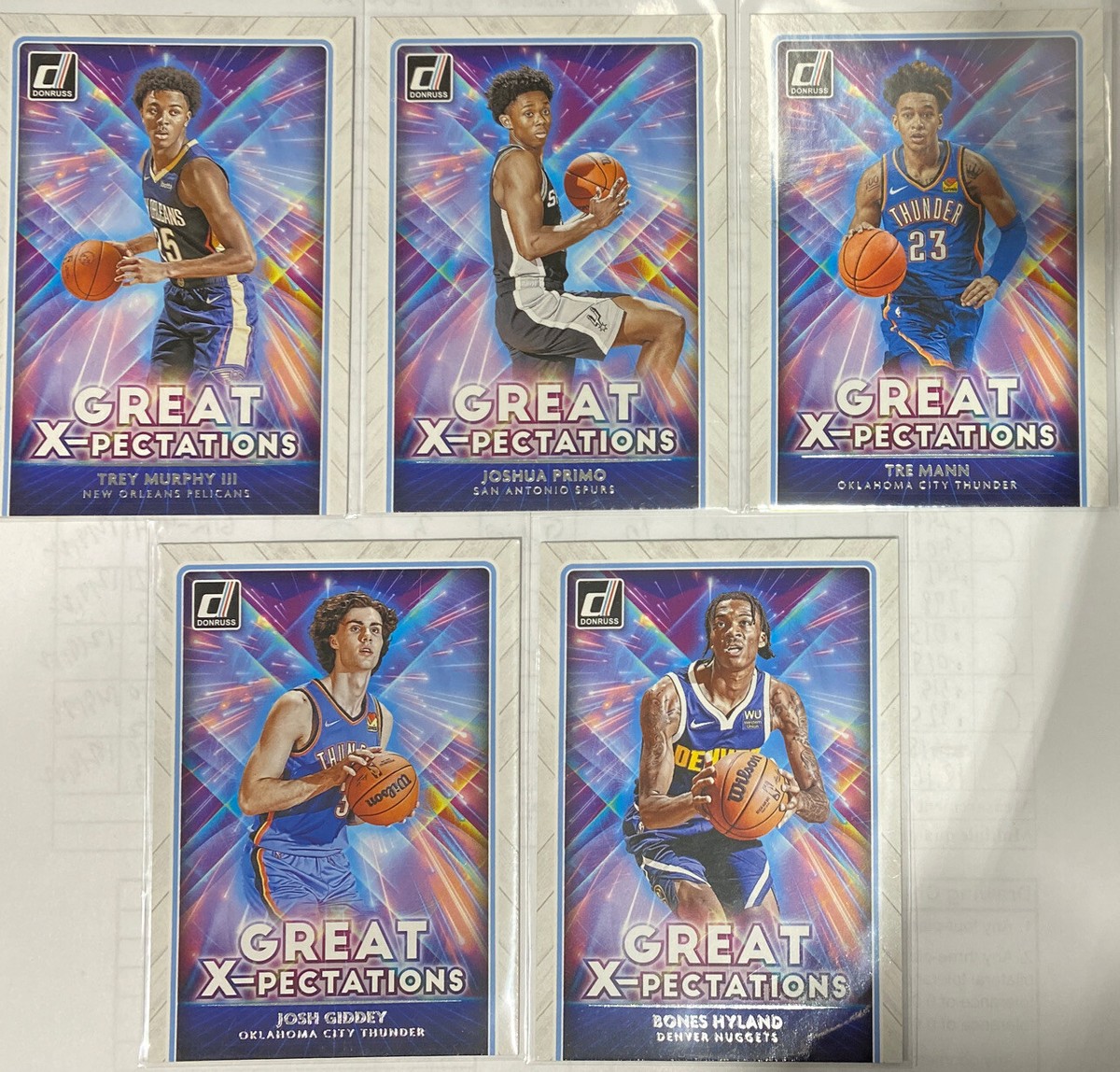 2021-22 Donruss Great X-Pectations (5) Bones Hyland - Josh Giddey