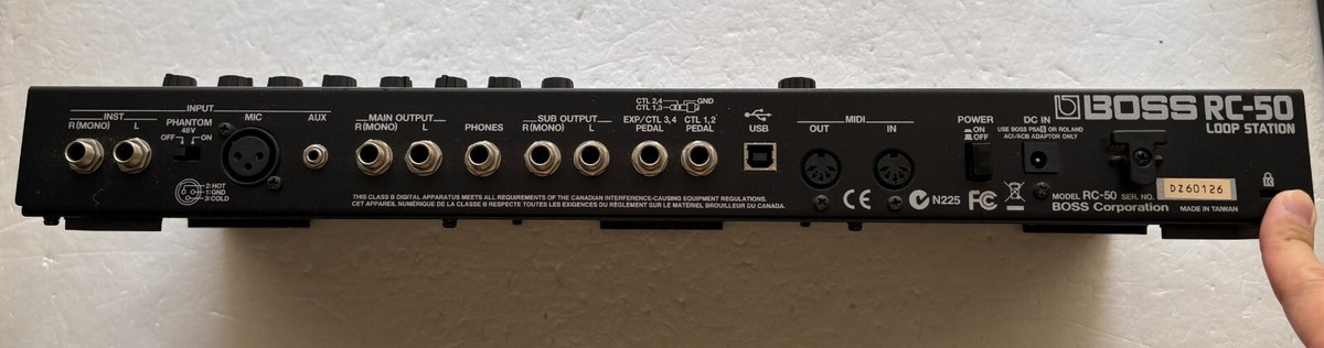 Boss RC-50 Loop Station Pedal Multi Looper with Adapter Used from