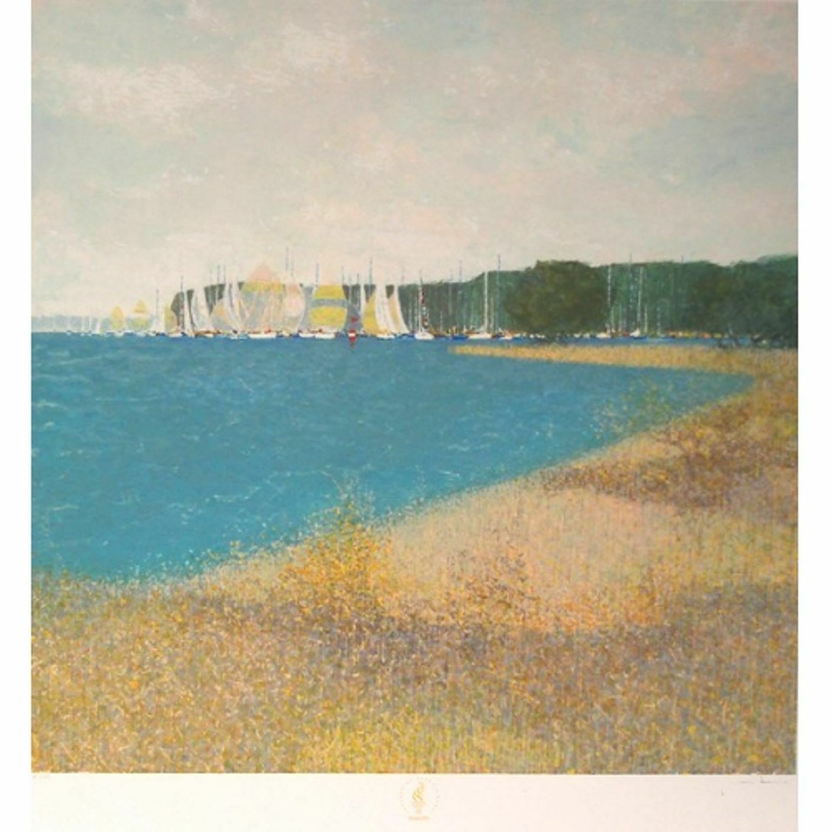 ANDRÉ BOURRIÉ 風景画 LES HERBES DU RIVAGE ANDRÉ BOURRIÉ 風景画 LES