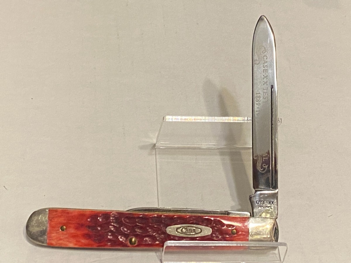 CASE XX 1889-1989 CENTENNIAL MINT SET DARK RED ENGLISH JACK KNIFE