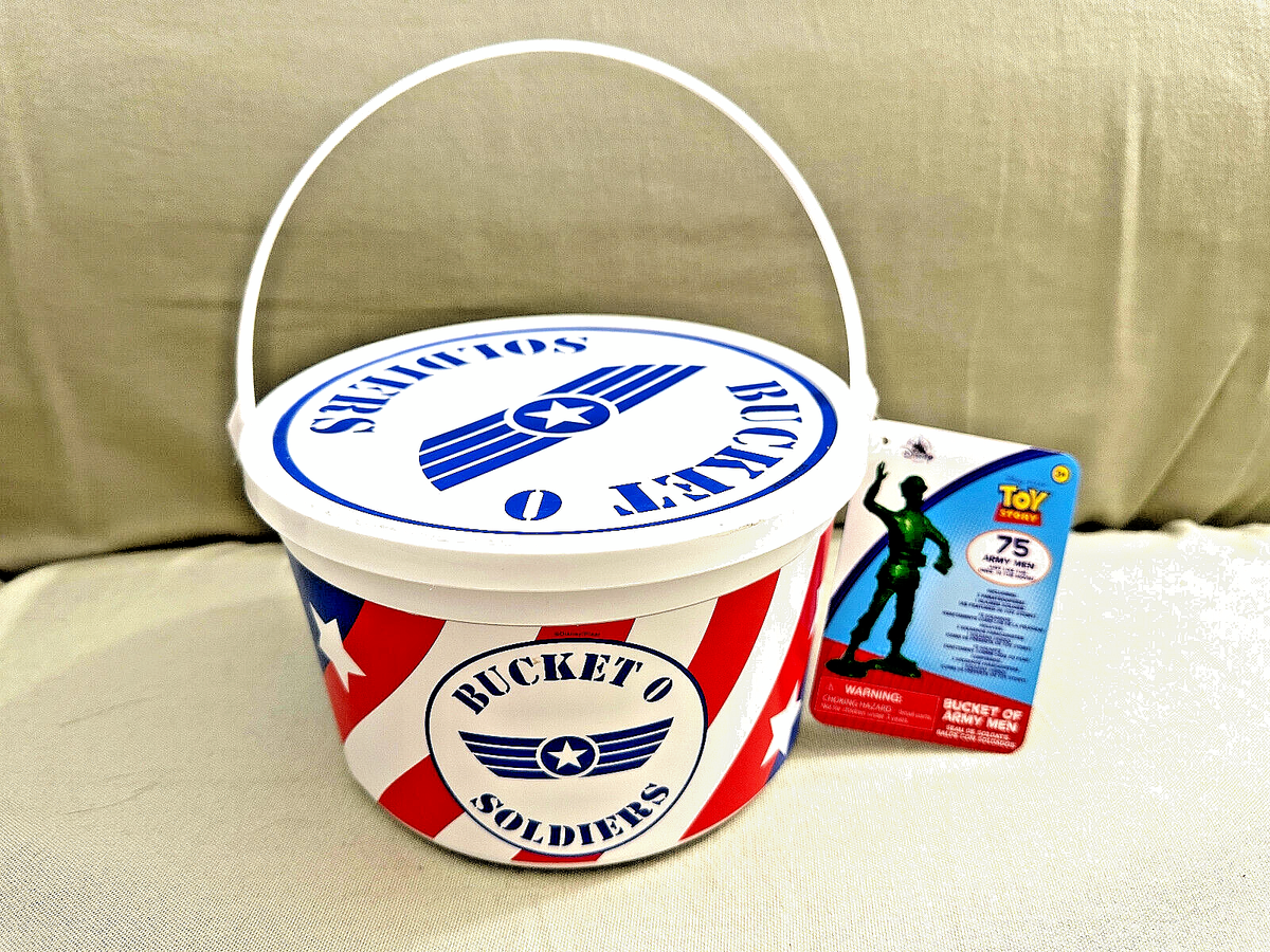 Disney Toy Story Bucket of 75 Green Army Men Soldiers NEW | eBay