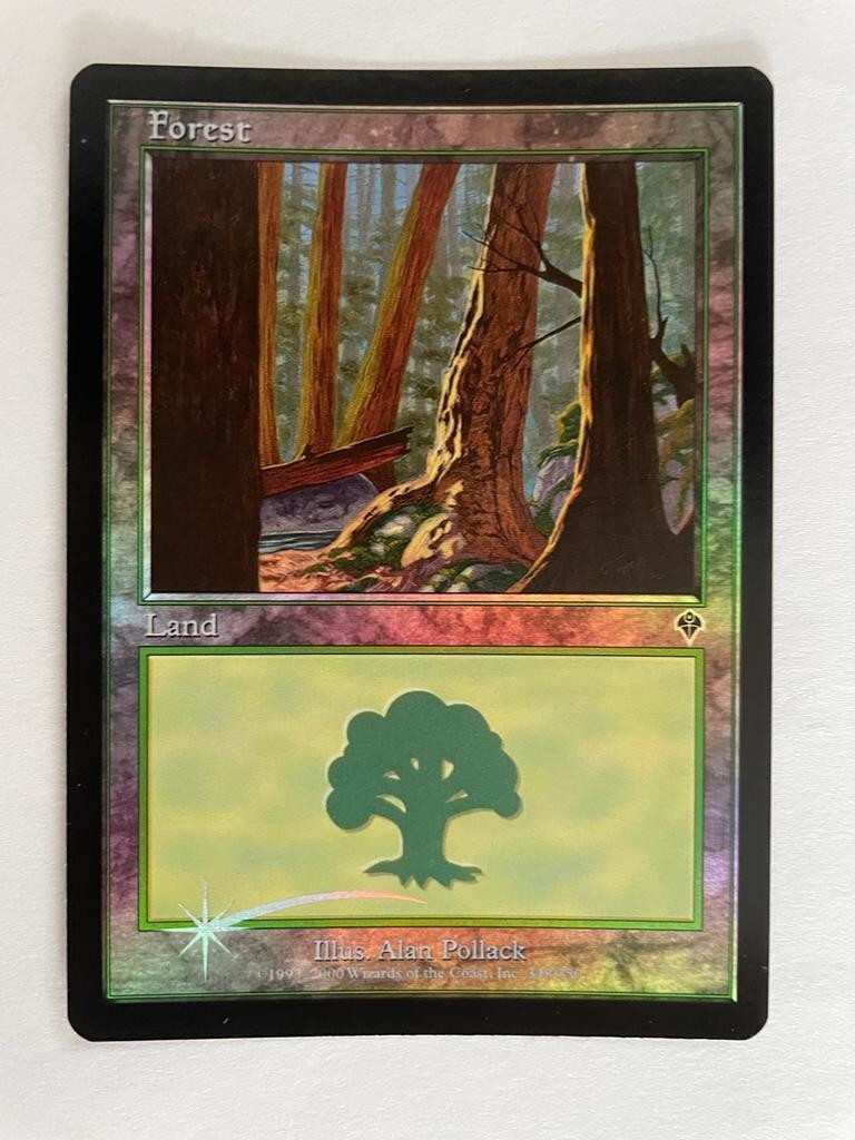 MTG FOIL INVASION FOREST NM MAGIC THE GATHERING #348/350 BASIC
