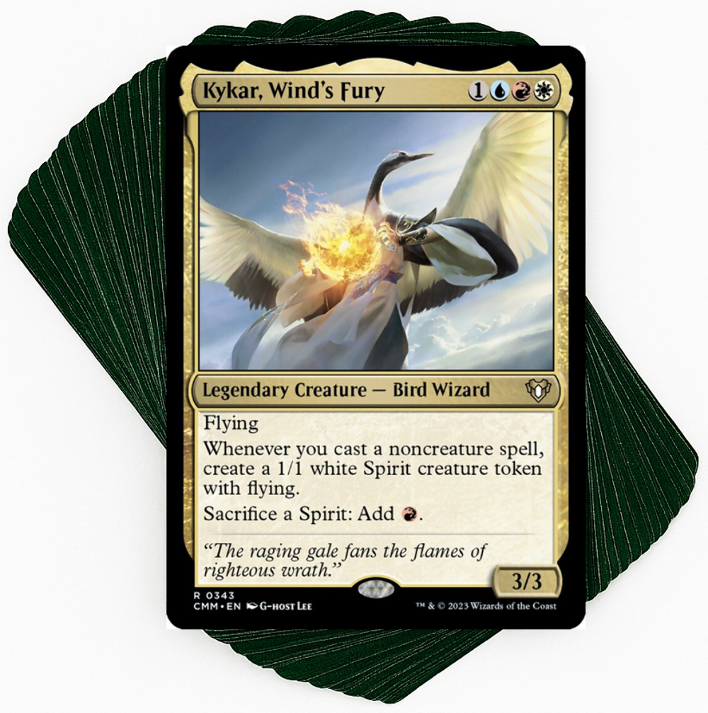 Custom Commander Deck*** Kykar Wind's Fury - Anthems & Spirits