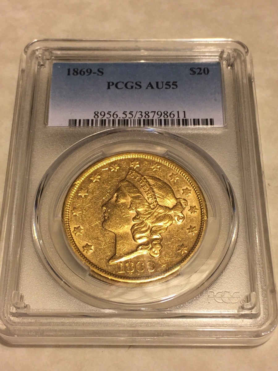 1869-S AU55 PCGS Liberty Double Eagle $20 Gold Coin PQ lustrous | eBay