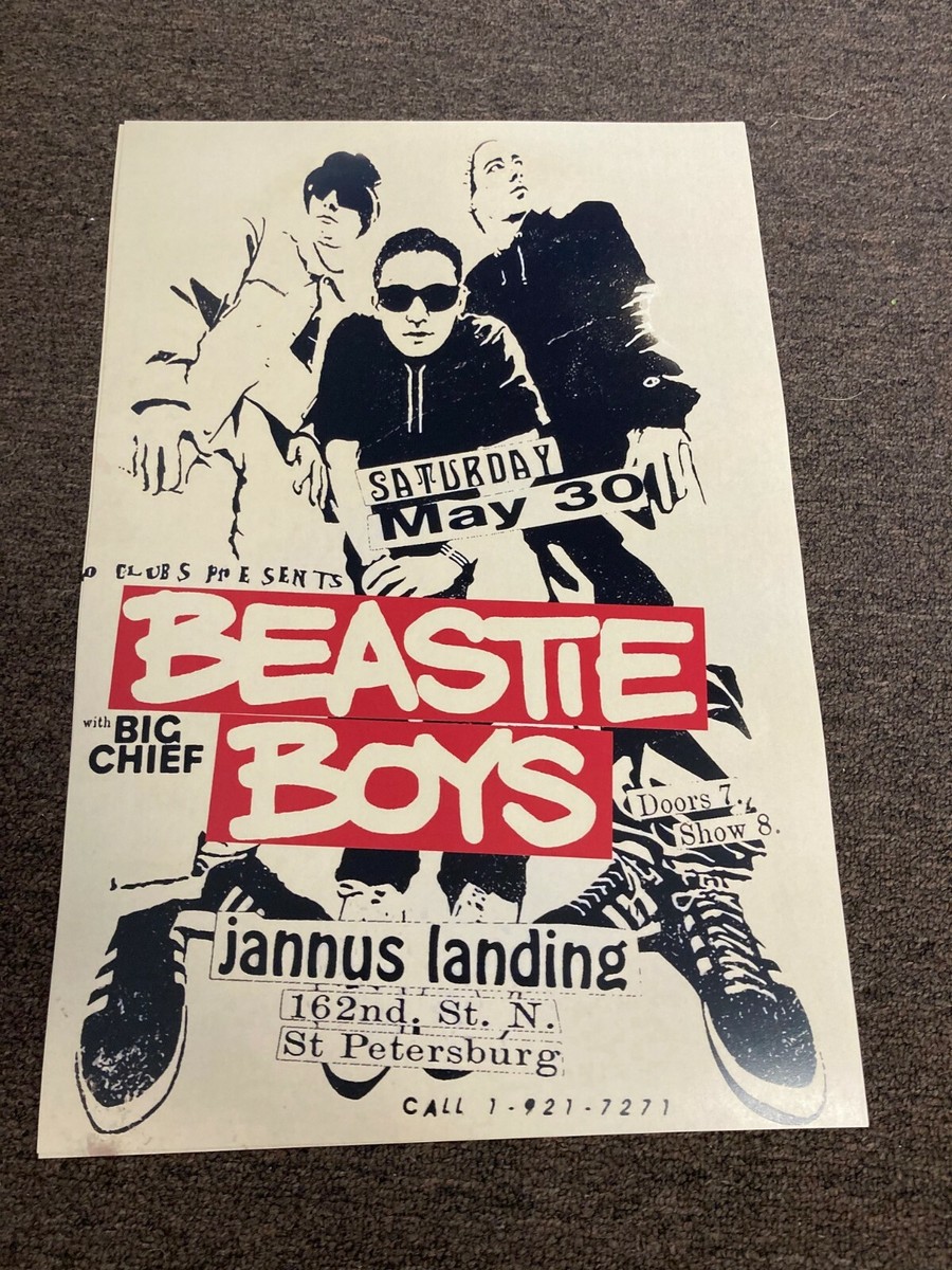 Beastie Boys 1992 St. Petersburg FL Cardstock Concert Poster 12x18