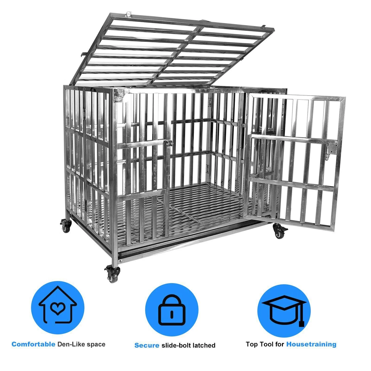 Stainless Steel Cage In Dog Cages & Crates for sale - eBay