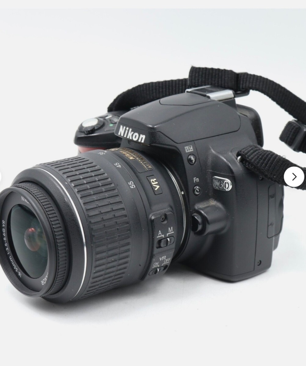 Nikon D D60 10.2MP Digital SLR Camera - Black (Kit w/ AF-S DX VR