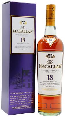 Macallan - 2017 Release Sherry Oak Highland Single Malt Scotch 18