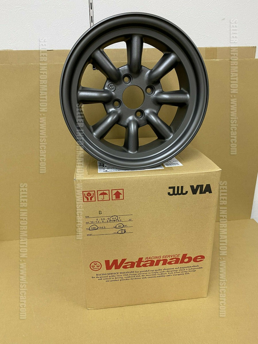 RS WATANABE EIGHT SPOKE B-TYPE WHEEL X1 PC 14x6.5 +14.5 PCD 4x100