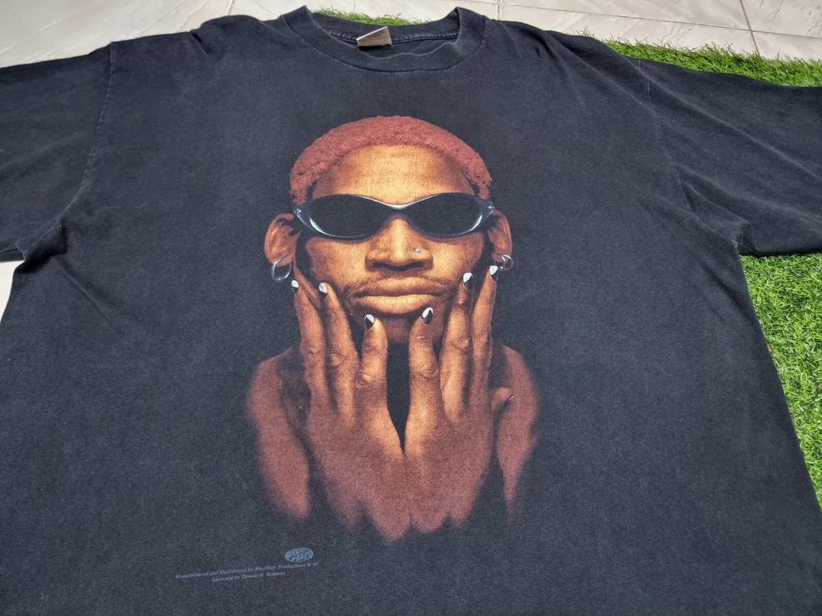 rare Vintage Dennis Rodman NOT OF THIS WORLD Rap Tee Hip hop T