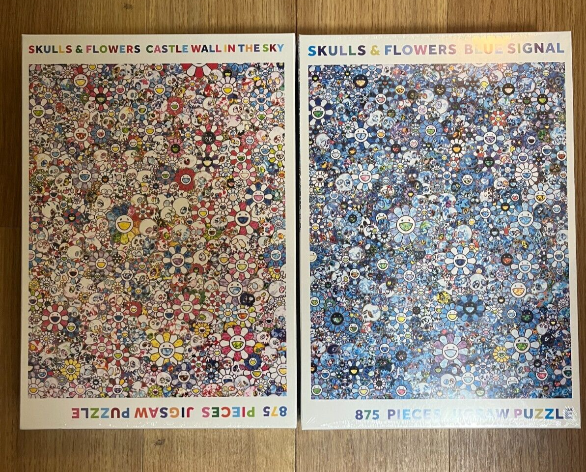 ジグソーパズル SKULLS & FLOWERS BLUE SIGNAL Takashi Murakami