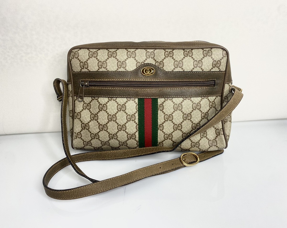 Vintage Gucci Sherry Line Web Stripe Bag Crossbody | eBay