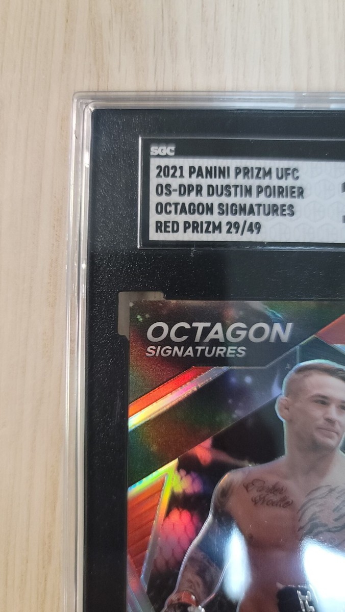 Dustin Poirier UFC Red Prizm Octagon Signatures autograph 29/49