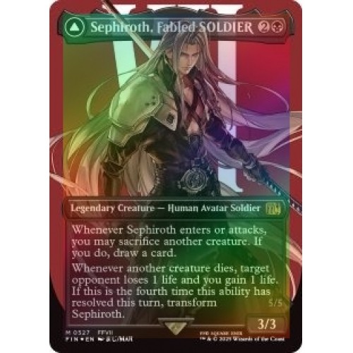 Foil Sephiroth, Fabled Soldier (borderless) (surge Foil) M/NM MTG