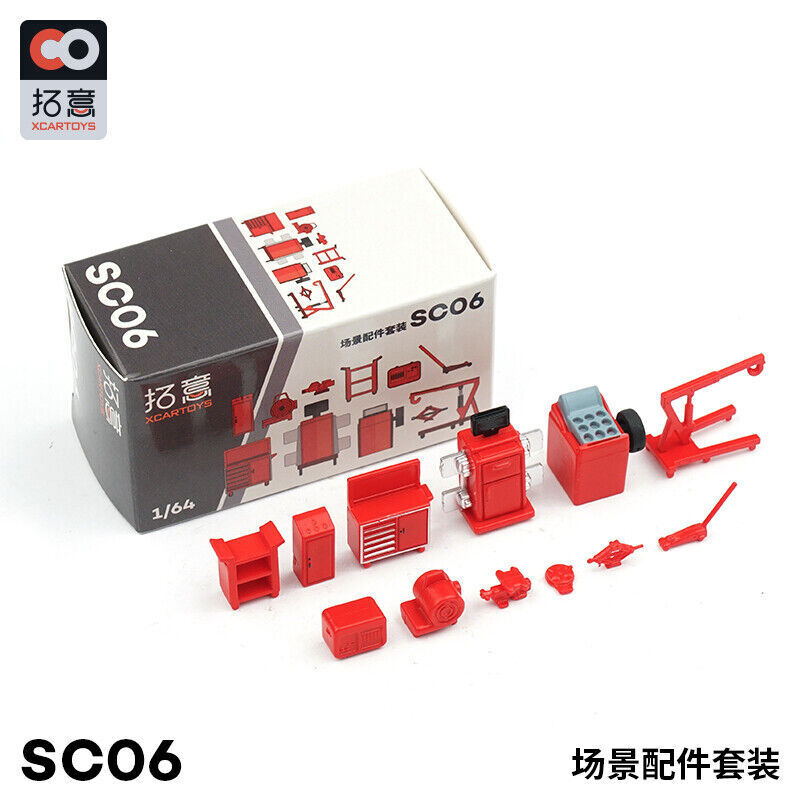 ☆ 1/64 Garage Item M 1:64 Scale - White 3 Car Garage with Opened