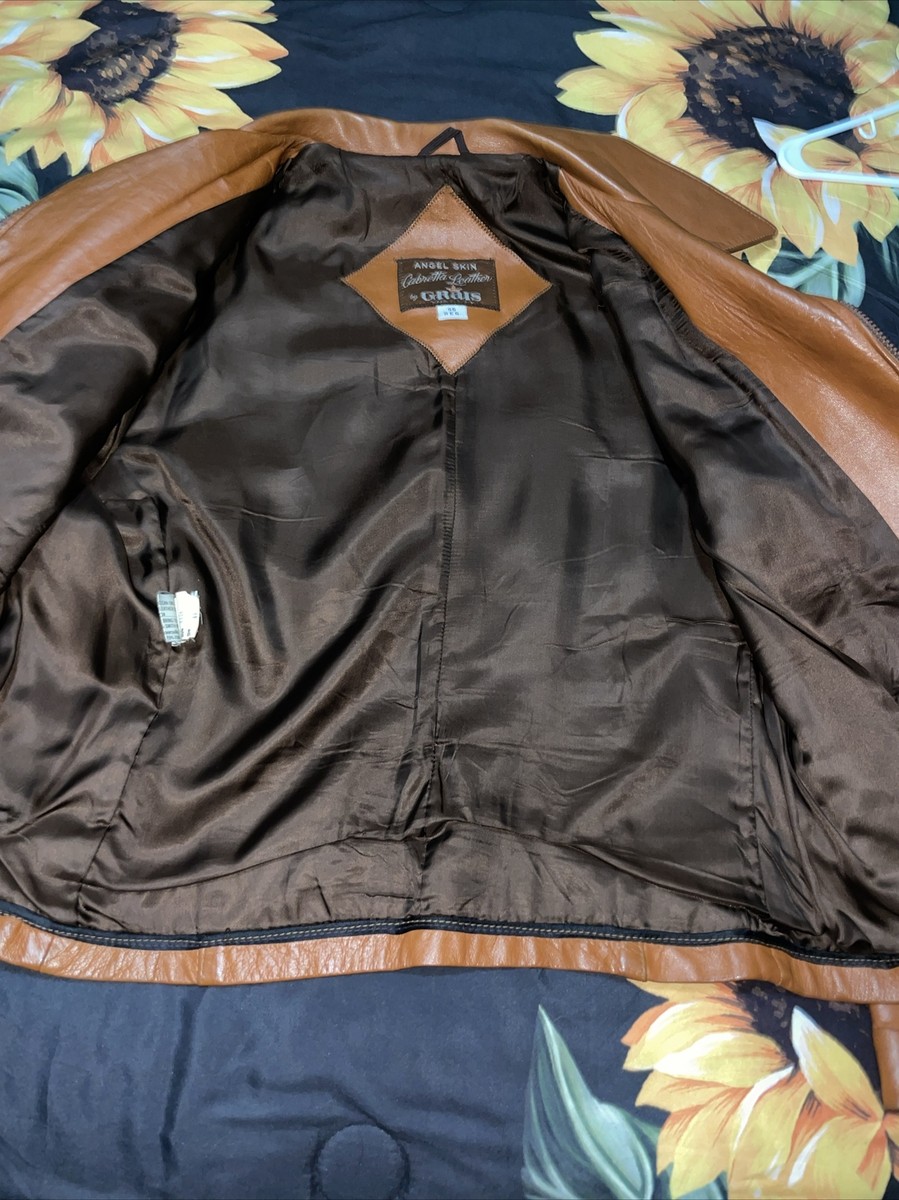 Vintage 70s Grais Angel Skin Cabretta Leather Jacket Coat Women's