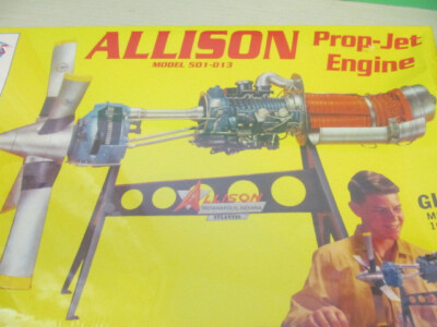 Atlantis Allison Prop-Jet Engine Plastic Model Kit, 1/10 Scale