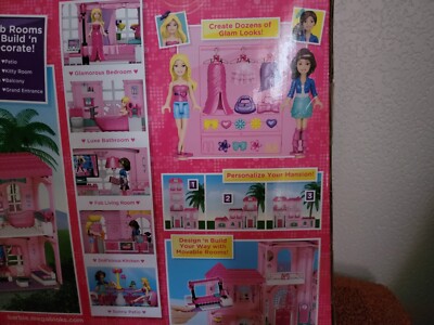 BARBIE Mega Bloks Barbie Build 'n Style Luxury Mansion Playset