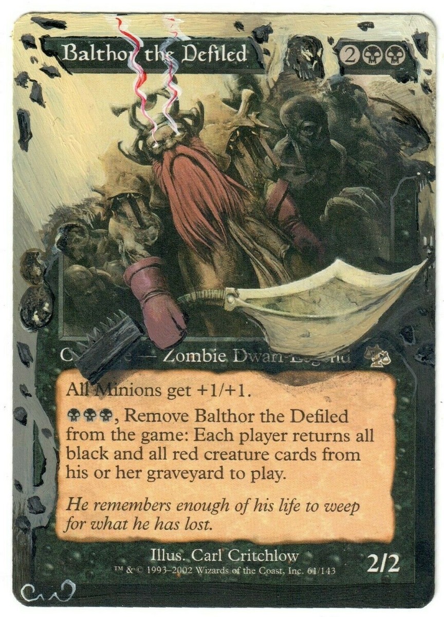 Balthor the Defiled Altered Full Art MTG Magic Commander Old