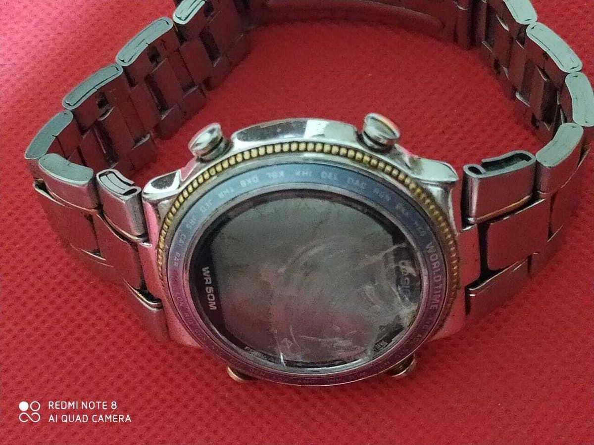 Vintage CASIO ABX-610 WORLD TIME watch module 1326 japan Not work