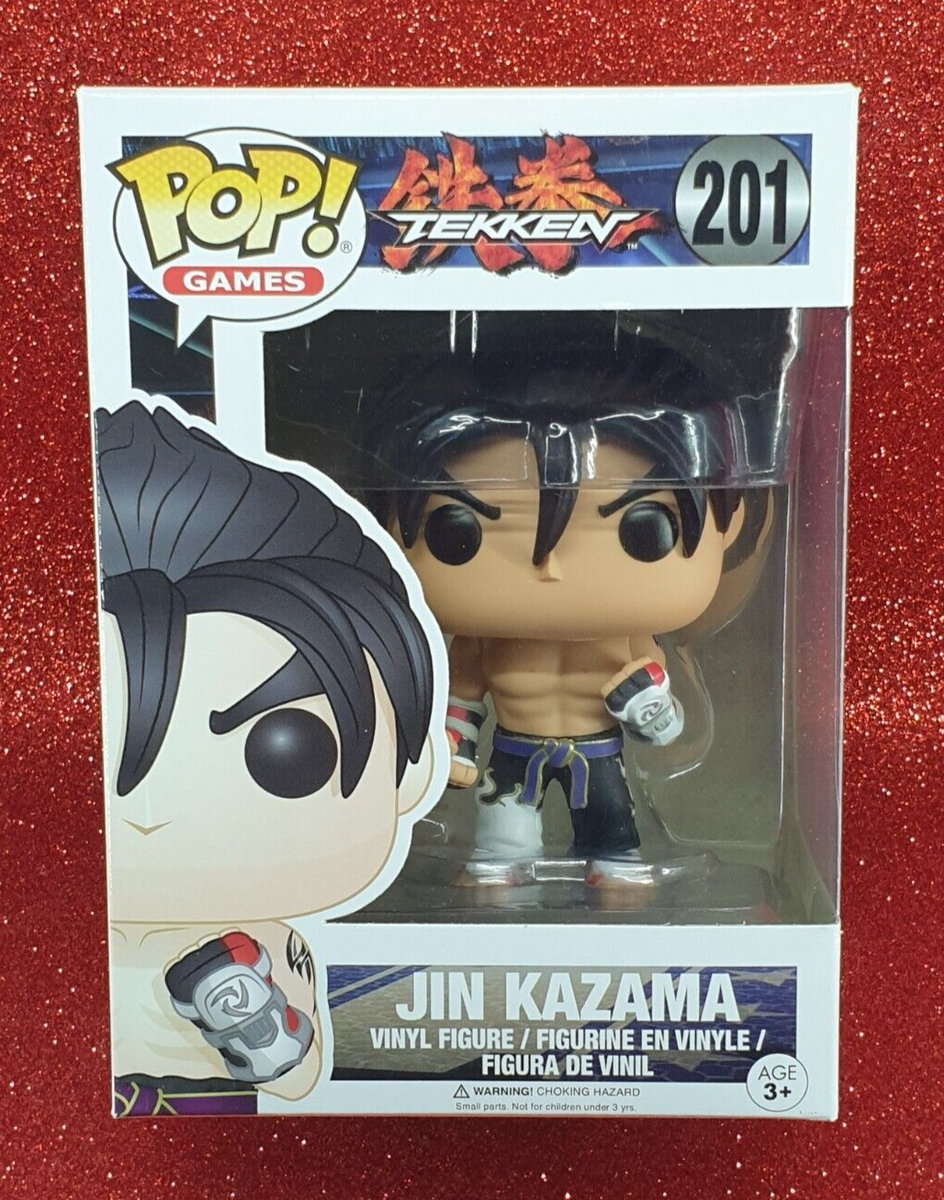 FUNKO POP GAMES TEKKEN #201 JIN KAZAMA (BLACK & WHITE PANTS) VINYL