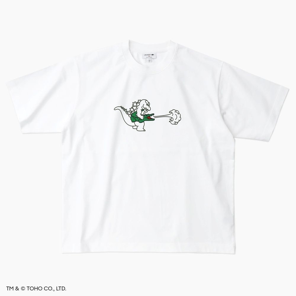 Godzilla + Lacoste T-Shirt My Lacoste Art Program Vol.9 White L
