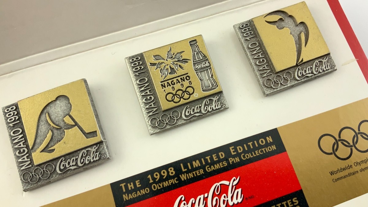 1998 Nagano Olympic Winter Games Pin Collection CocaCola 6 Pins