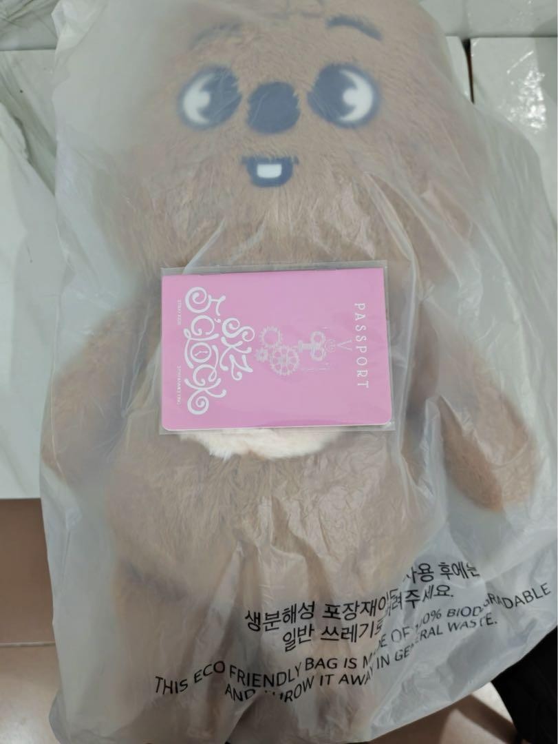 Stray Kids SKZOO Plush Teddy Bear Ver HANQUOKKA 5'CLOCK with