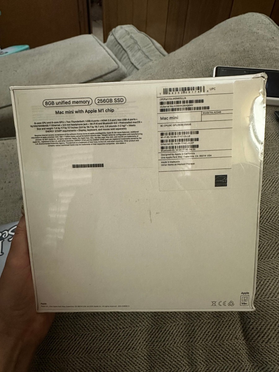 Apple Mac mini (256GB SSD, M1, 8GB) Silver - MGNR3LL/A (November