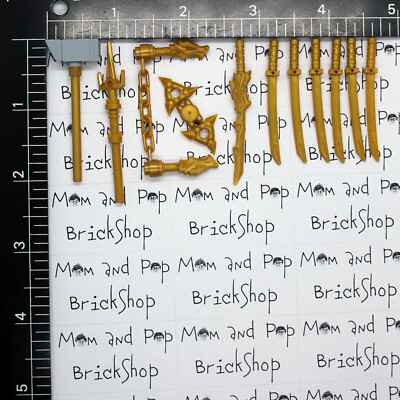 LEGO Ninjago Weapon Set Katana Sword Shuriken Sai Nunchuck Hammer