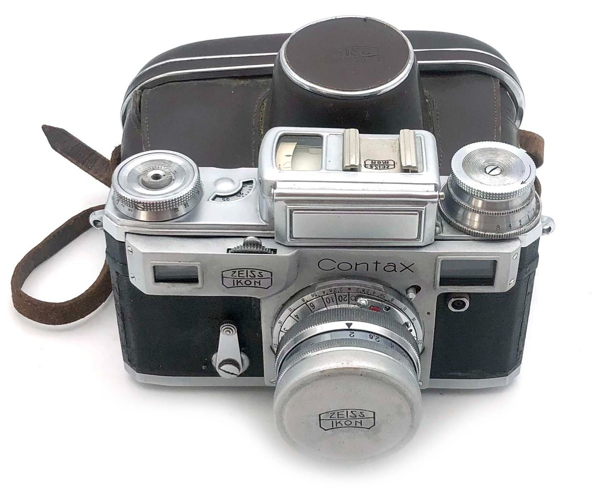 Soviet copy of Contax III Zeiss Ikon CHROME camera with Sonnar 2