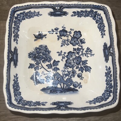 MASONS PATENT IRONSTONE CHINA SQUARE BOWL Blue White MANCHU | eBay