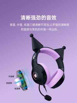 Razer x Sanrio Kuromi Kraken V3 X Wired Headset Limited Edition | eBay