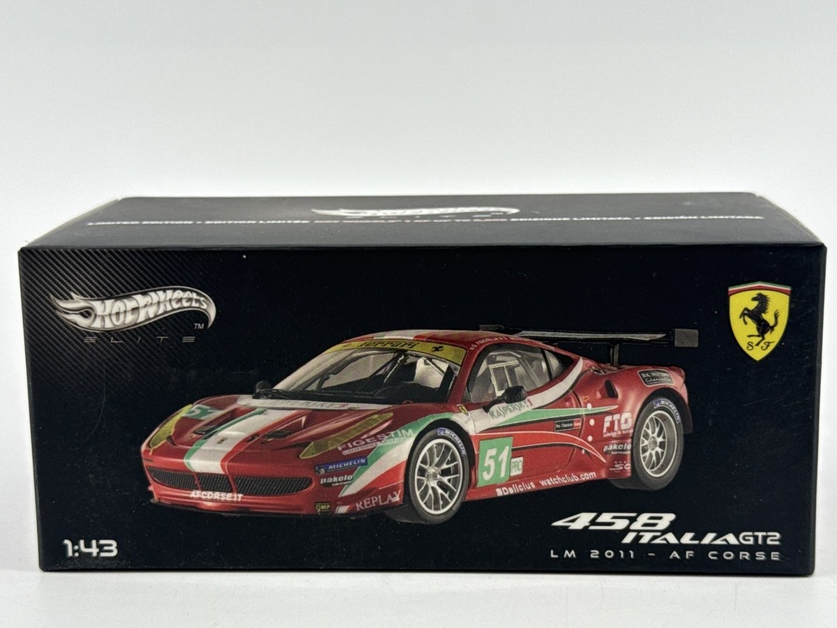 ホットウィールエリート】フェラーリ 458 ITALIA GT2 LM2011-AF CORSE