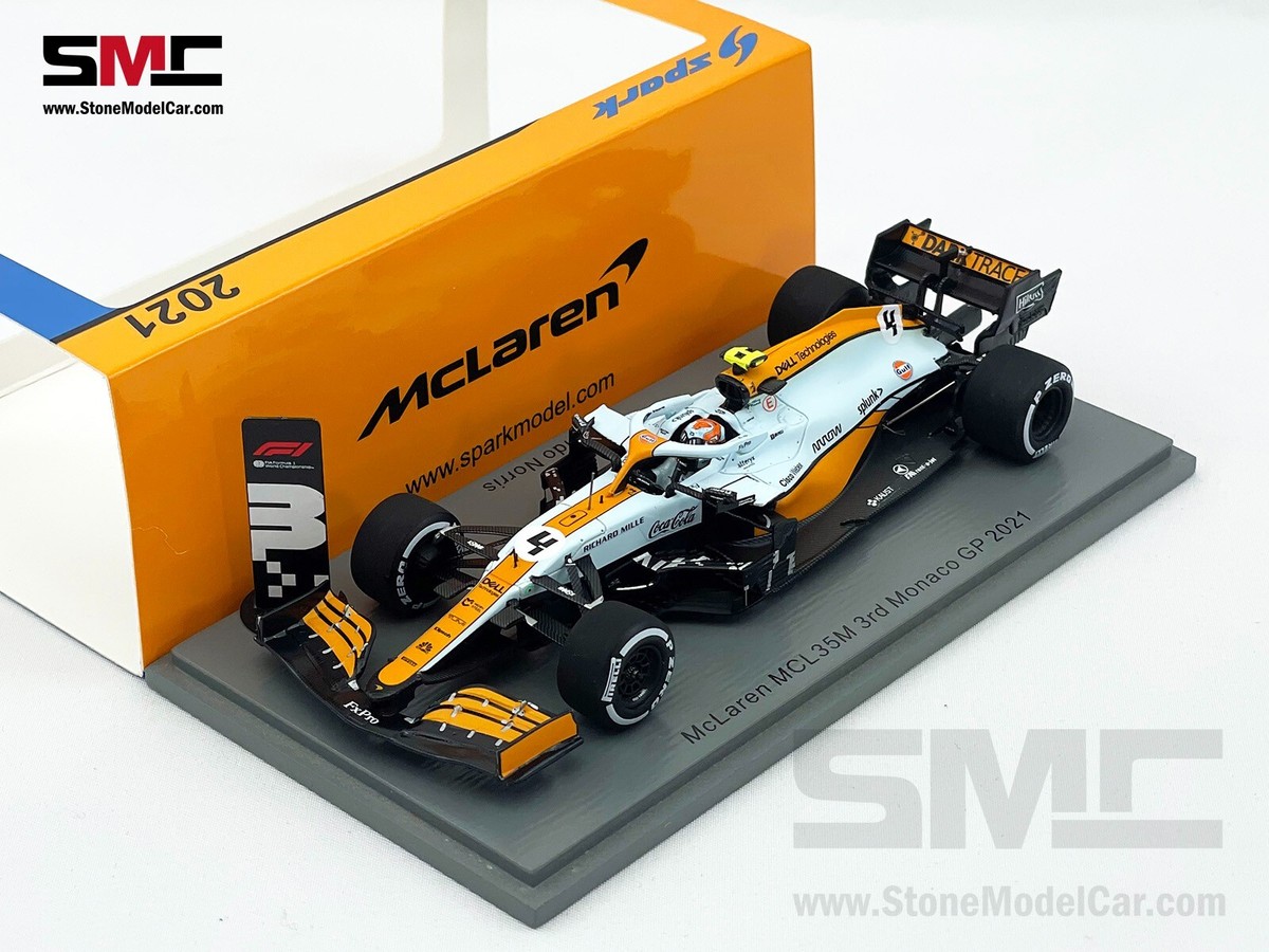 Mclaren F1 MCL35M 4 Lando Norris Monaco 2021 Podium Gulf Livery 1