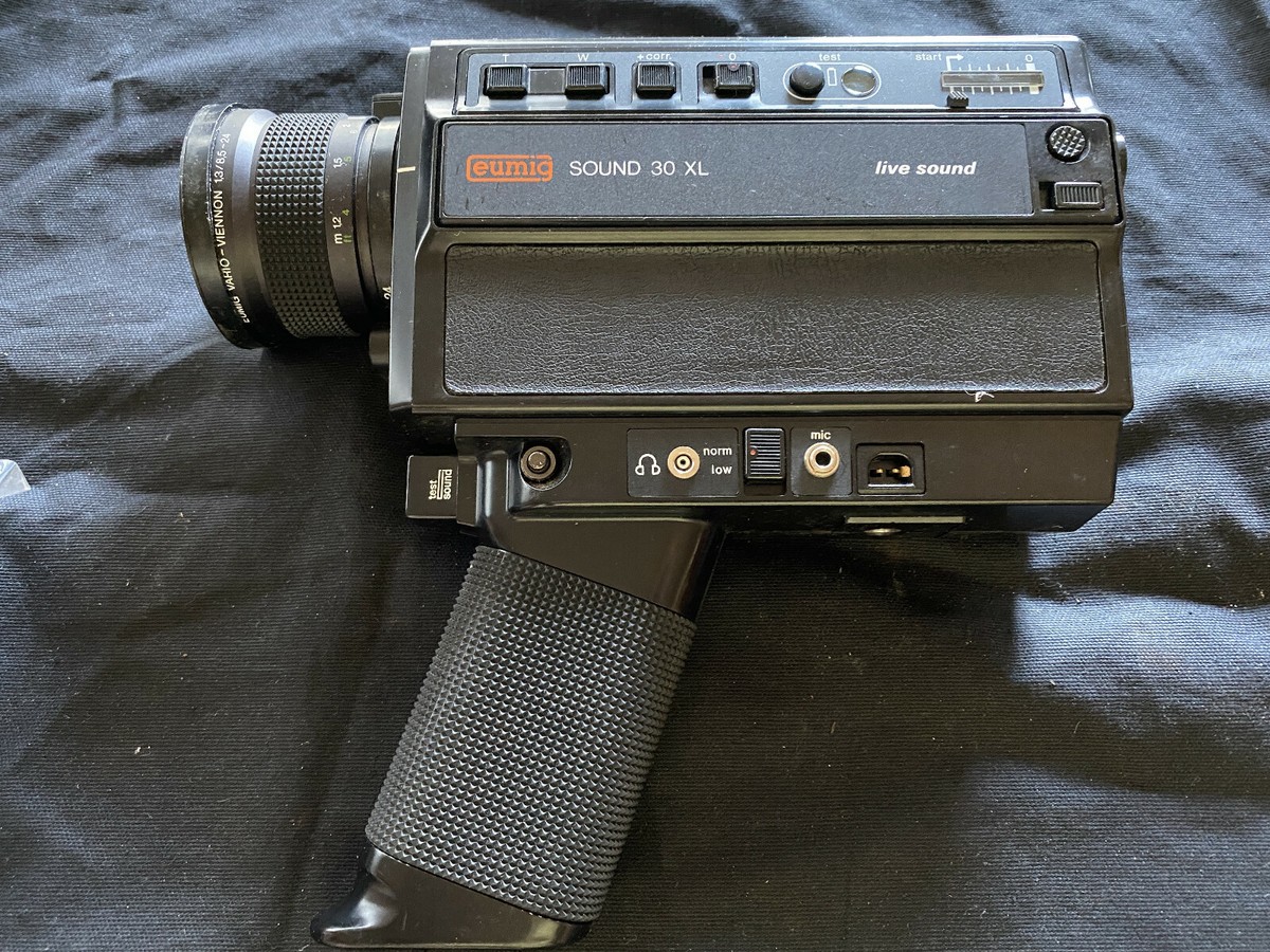 Eumig Sound 30XL 8mm Super 8 movie camera with bag, boom