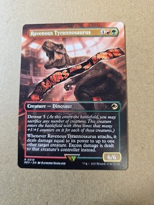 Ravenous Tyrannosaurus (Borderless) - MTG - Card #0018 - REX | eBay